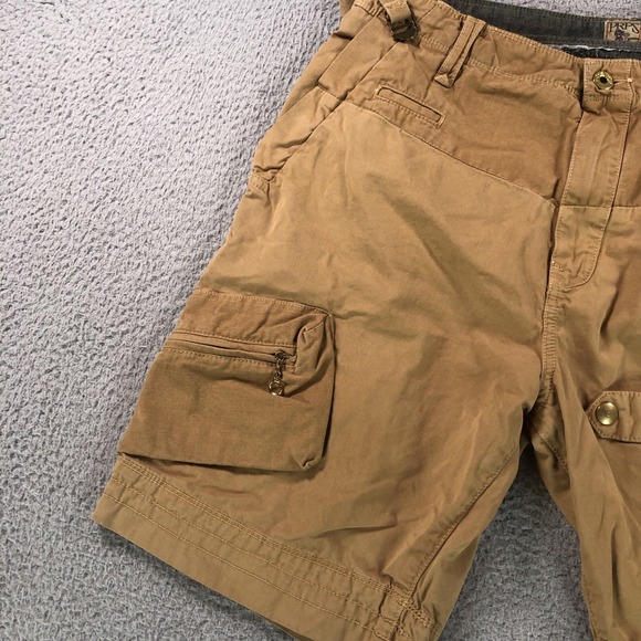 Prps Shorts Mens 32 khaki Cargo Military Paratrooper Ripstop Y2K Pockets Zip - Picture 3 of 14